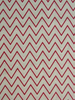 Tkanina bawełna z poliestrem GEOMETRICO RED ZIG ZAG