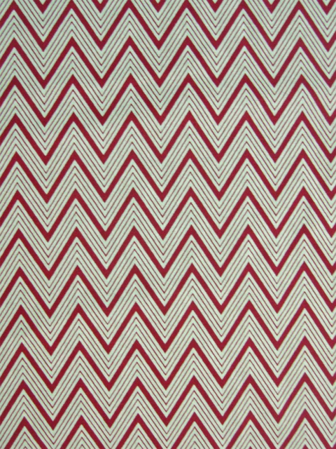 Tkanina bawełna z poliestrem GEOMETRICO RED ZIG ZAG