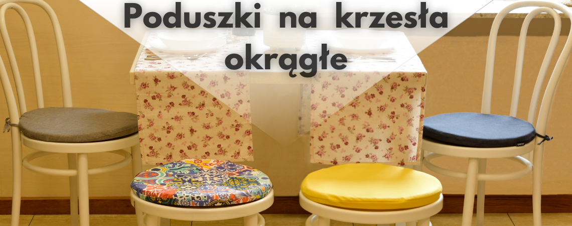 Okrągłe poduszki na krzesła